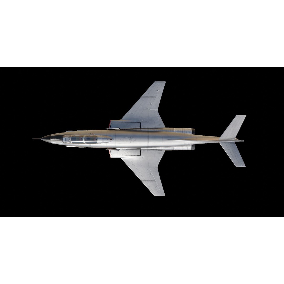 McDonnell F-101 Voodoo 3D Model – Low Poly Military Aircraft, FBX - View 12
