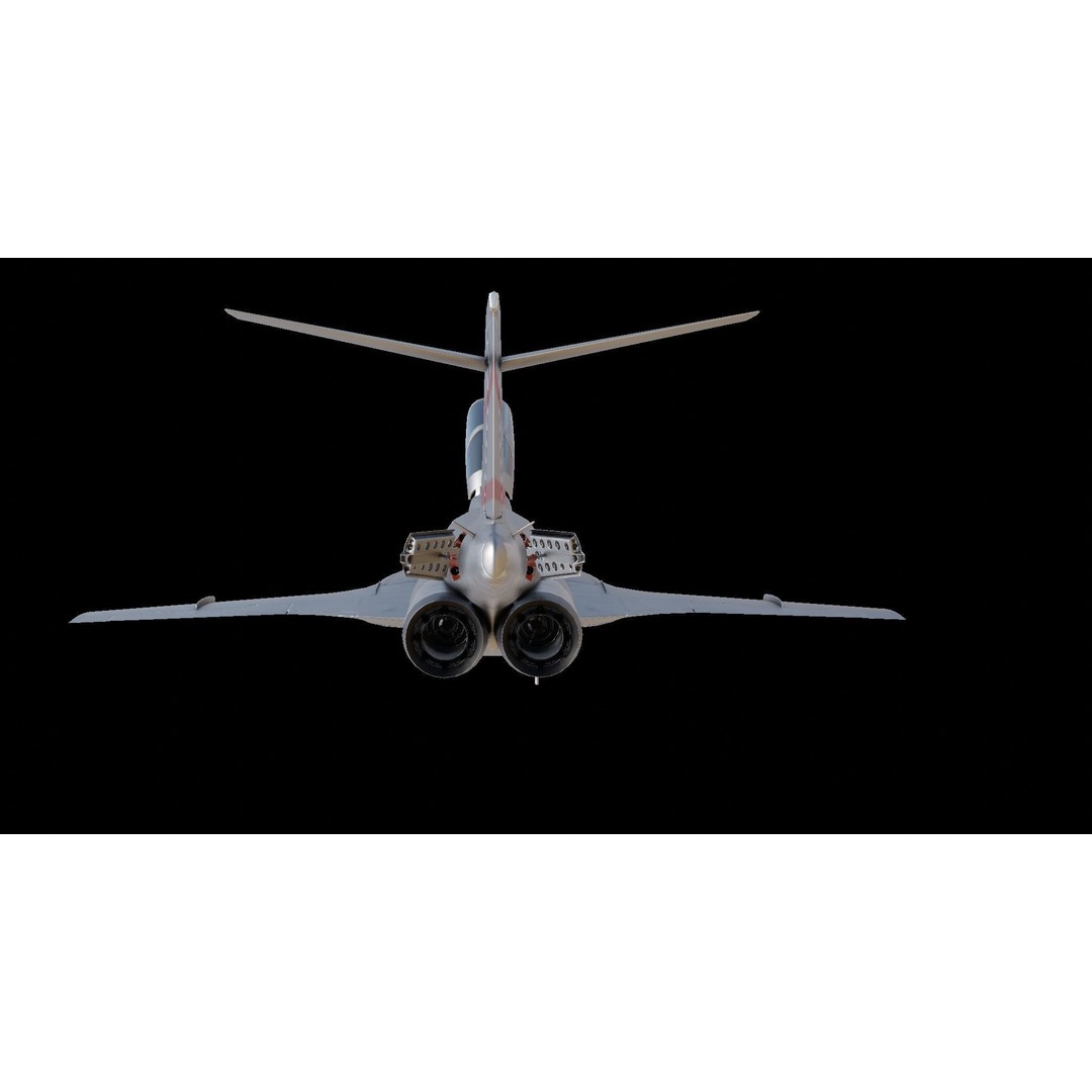 McDonnell F-101 Voodoo 3D Model – Low Poly Military Aircraft, FBX - View 13