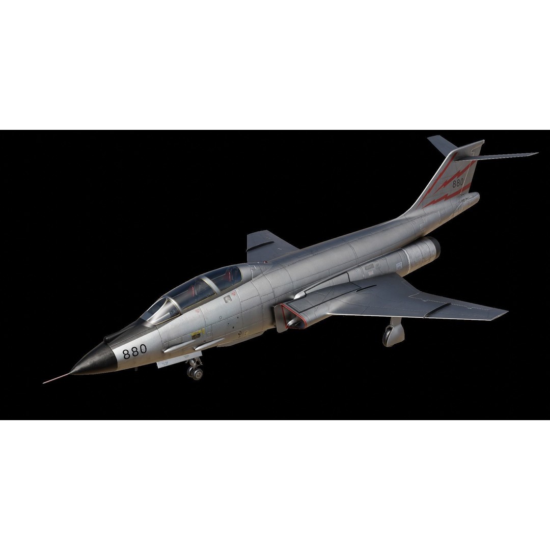 McDonnell F-101 Voodoo 3D Model – Low Poly Military Aircraft, FBX - View 3