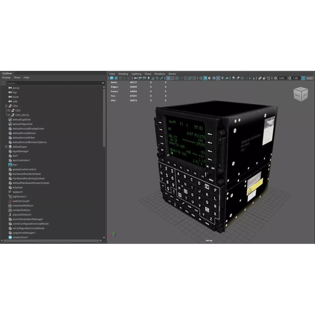 Control Display Units 3D Model – High Detail Military & Civilian Asset, FBX