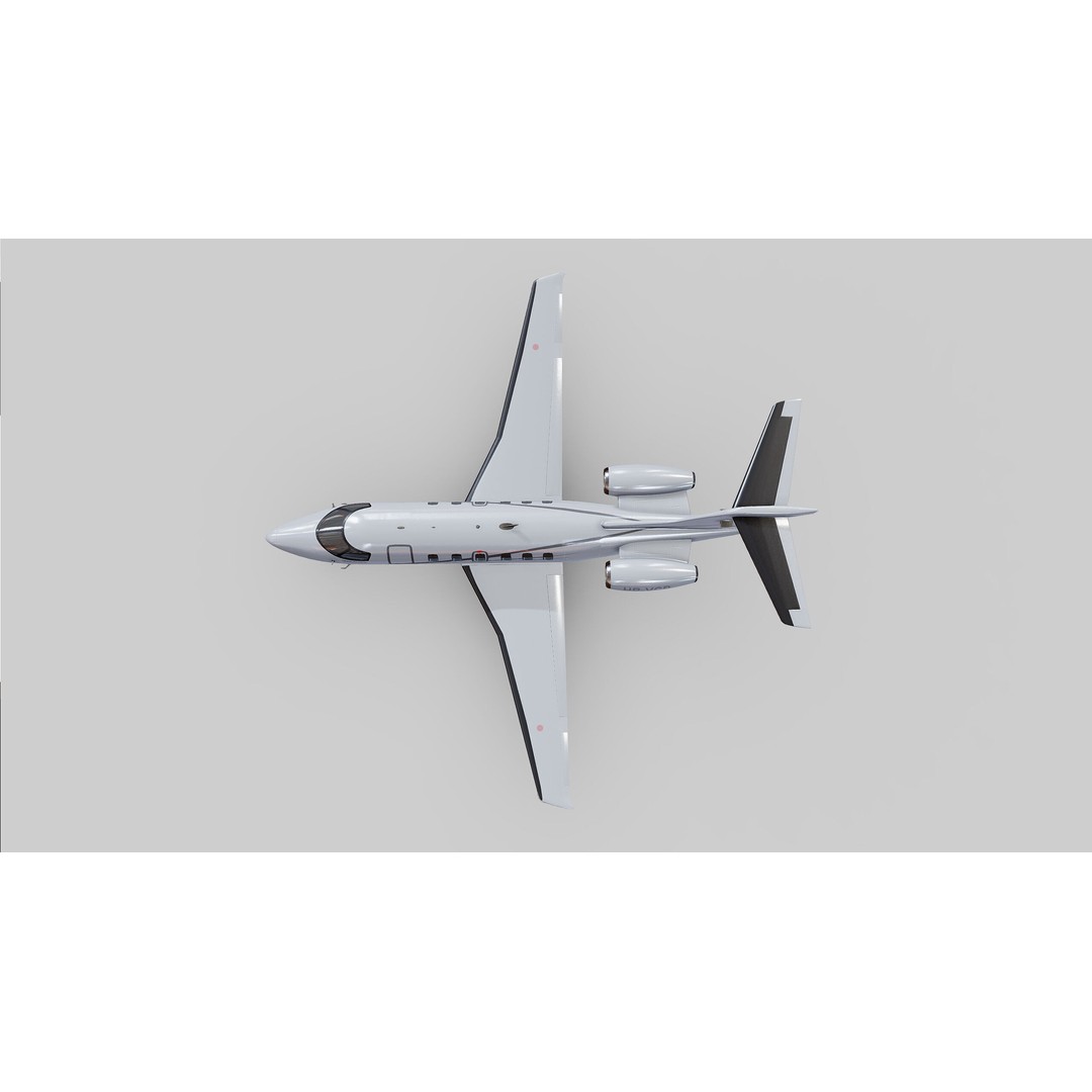 Pilatus PC-24 3D Model – Low Poly Aircraft Asset, FBX, OBJ - View 5