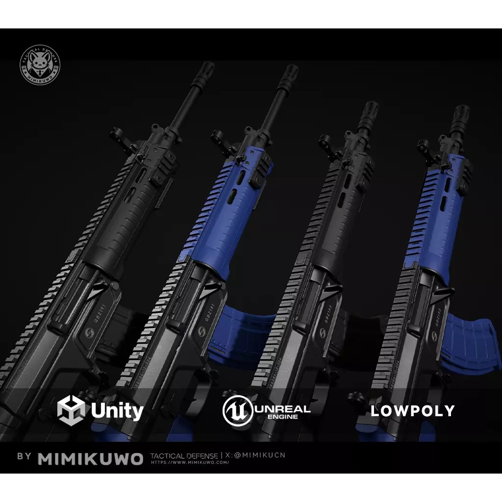 QBZ191 And 192 - Low-Poly Game-Ready 3D Model - View 2