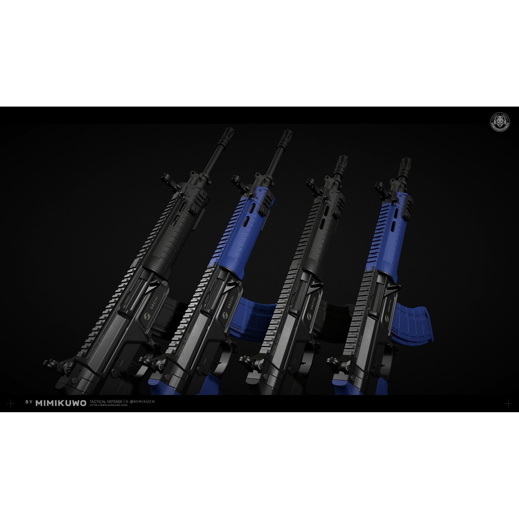 QBZ191 And 192 - Low-Poly Game-Ready 3D Model - View 3