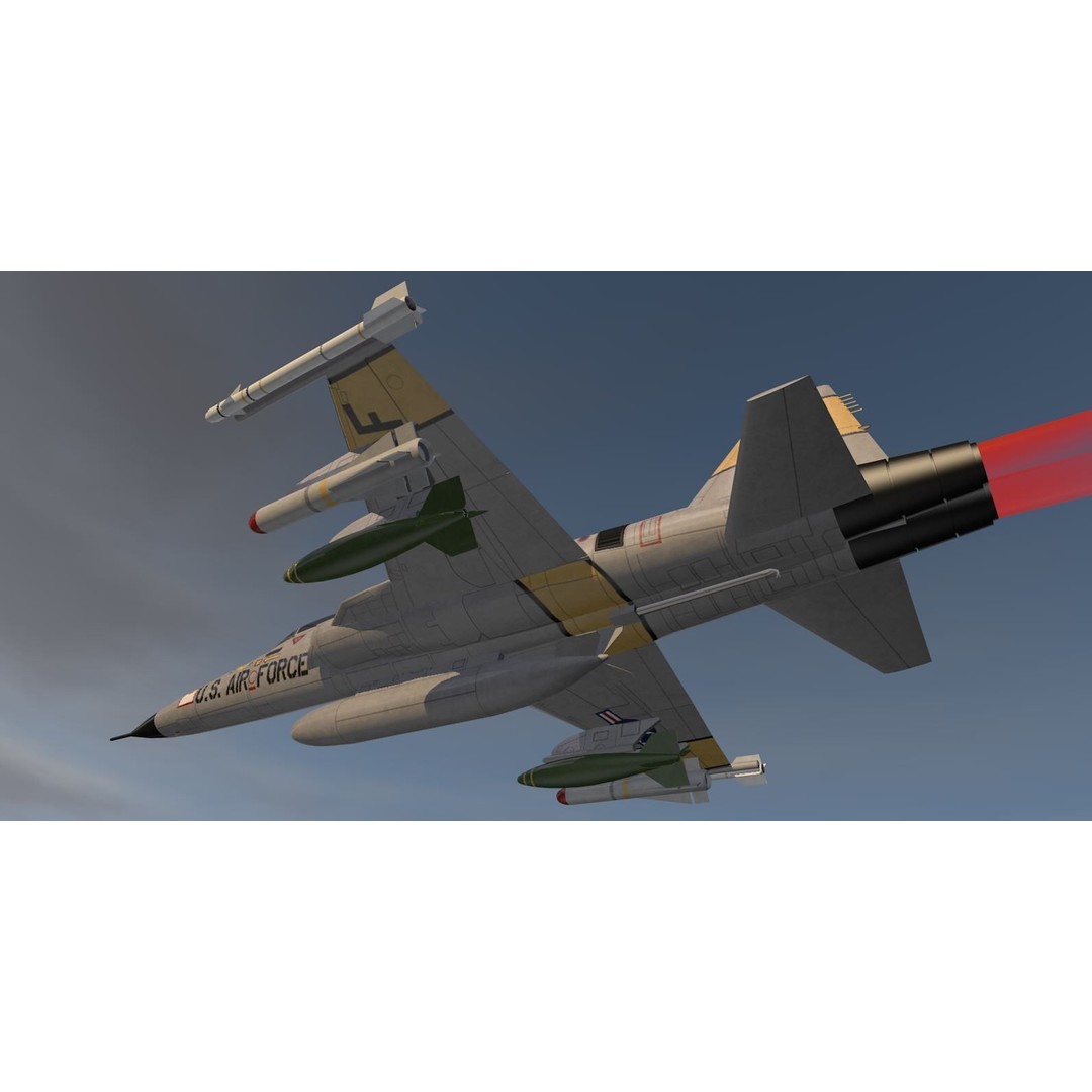Northrop F-5E Tiger II 3D Model – Historic Supersonic Fighter, FBX, OBJ