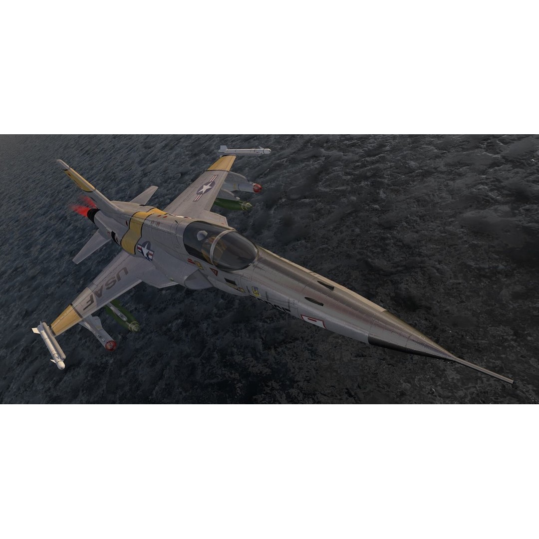 Northrop F-5E Tiger II 3D Model – Historic Supersonic Fighter, FBX, OBJ - View 16