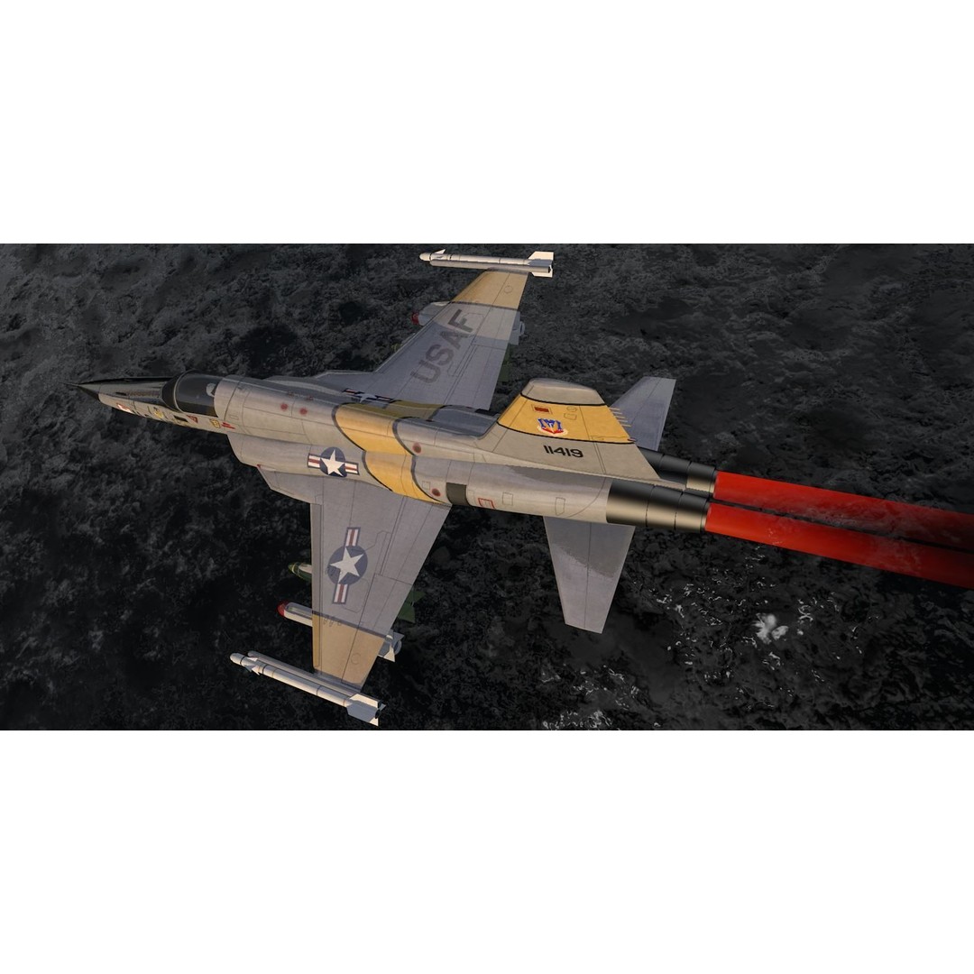 Northrop F-5E Tiger II 3D Model – Historic Supersonic Fighter, FBX, OBJ - View 17