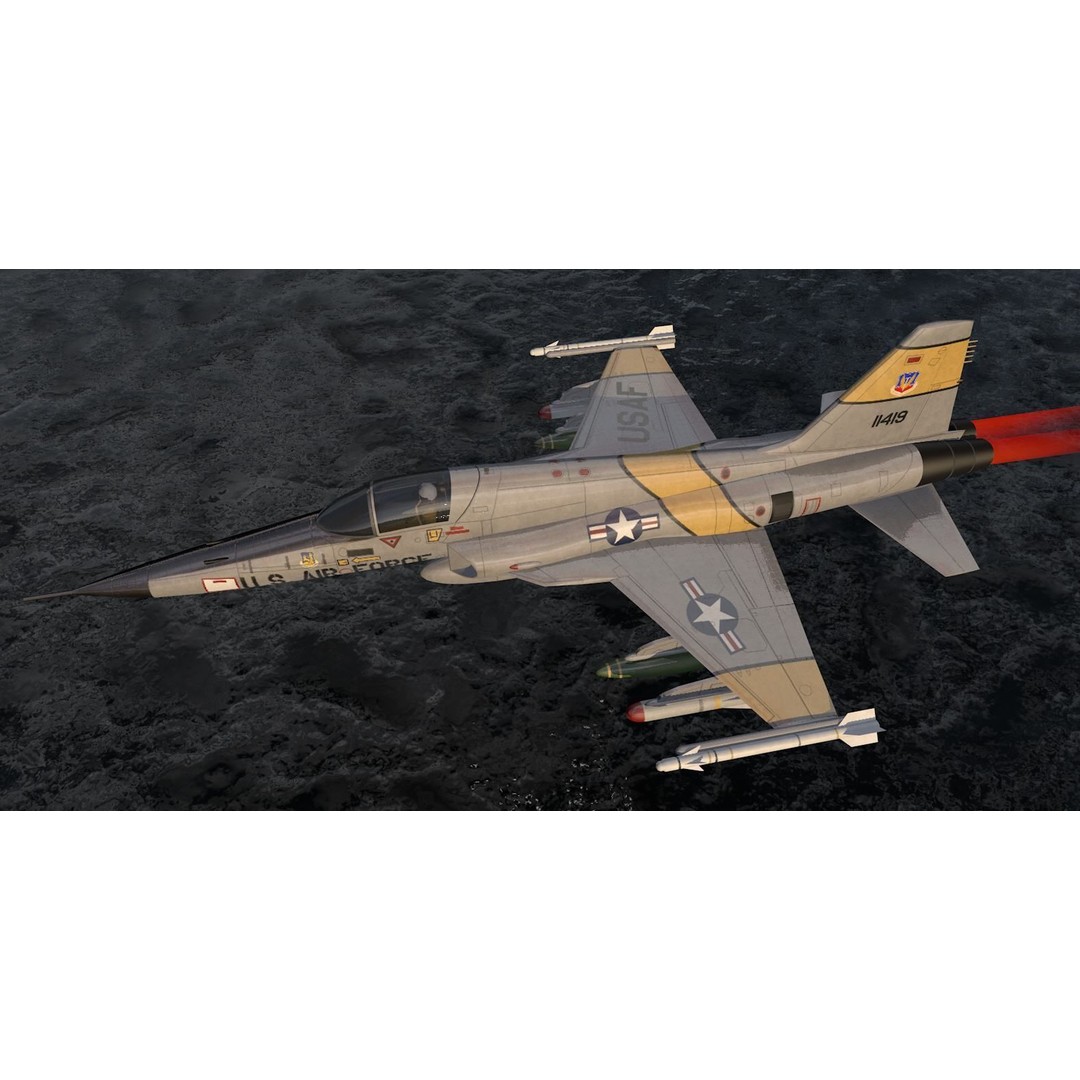 Northrop F-5E Tiger II 3D Model – Historic Supersonic Fighter, FBX, OBJ - View 18