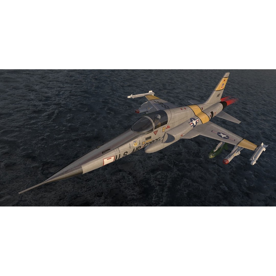 Northrop F-5E Tiger II 3D Model – Historic Supersonic Fighter, FBX, OBJ - View 19