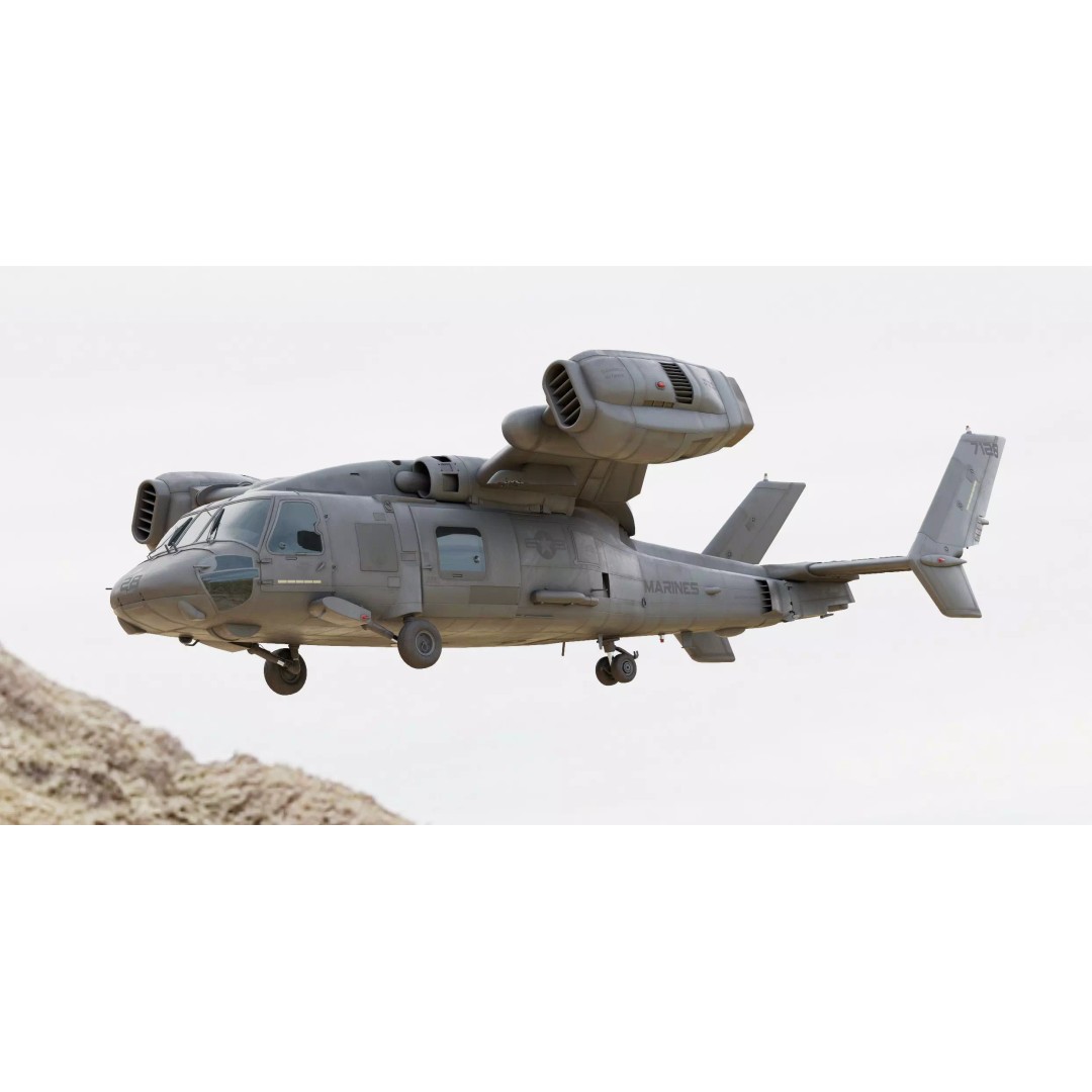 Blackhawk Tiltrotor 3D Model – Sci-Fi Tactical Transport Aircraft, FBX - View 4