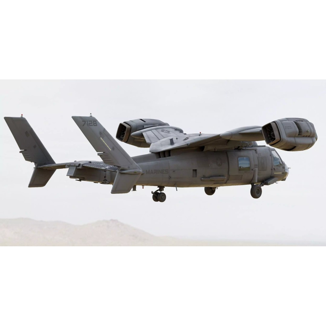 Blackhawk Tiltrotor 3D Model – Sci-Fi Tactical Transport Aircraft, FBX - View 5