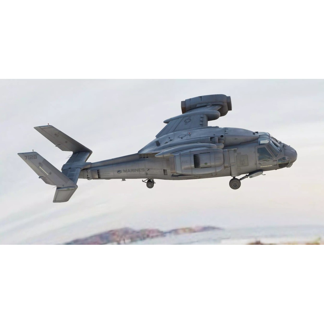 Blackhawk Tiltrotor 3D Model – Sci-Fi Tactical Transport Aircraft, FBX - View 6