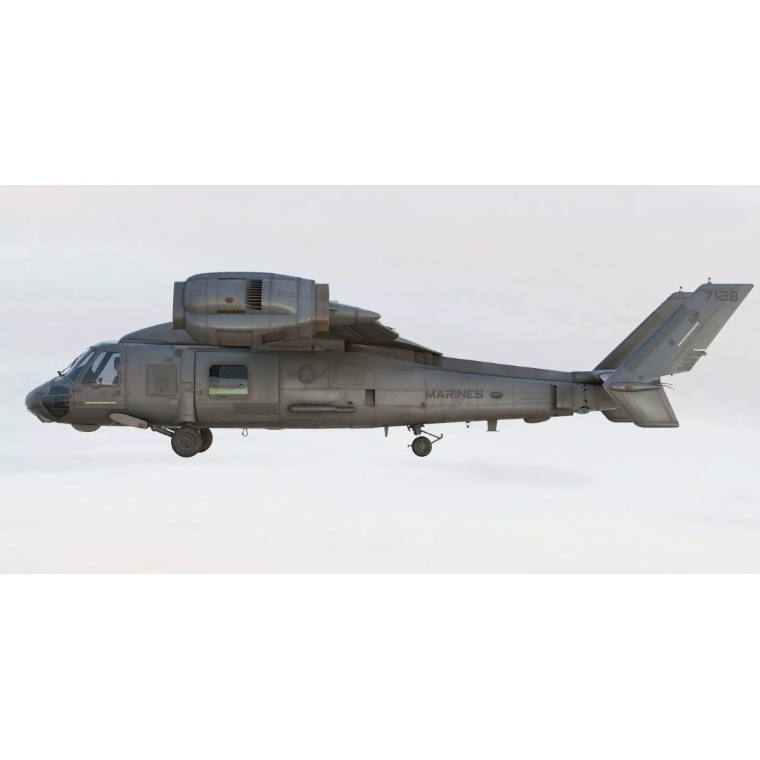 Blackhawk Tiltrotor 3D Model – Sci-Fi Tactical Transport Aircraft, FBX - View 7