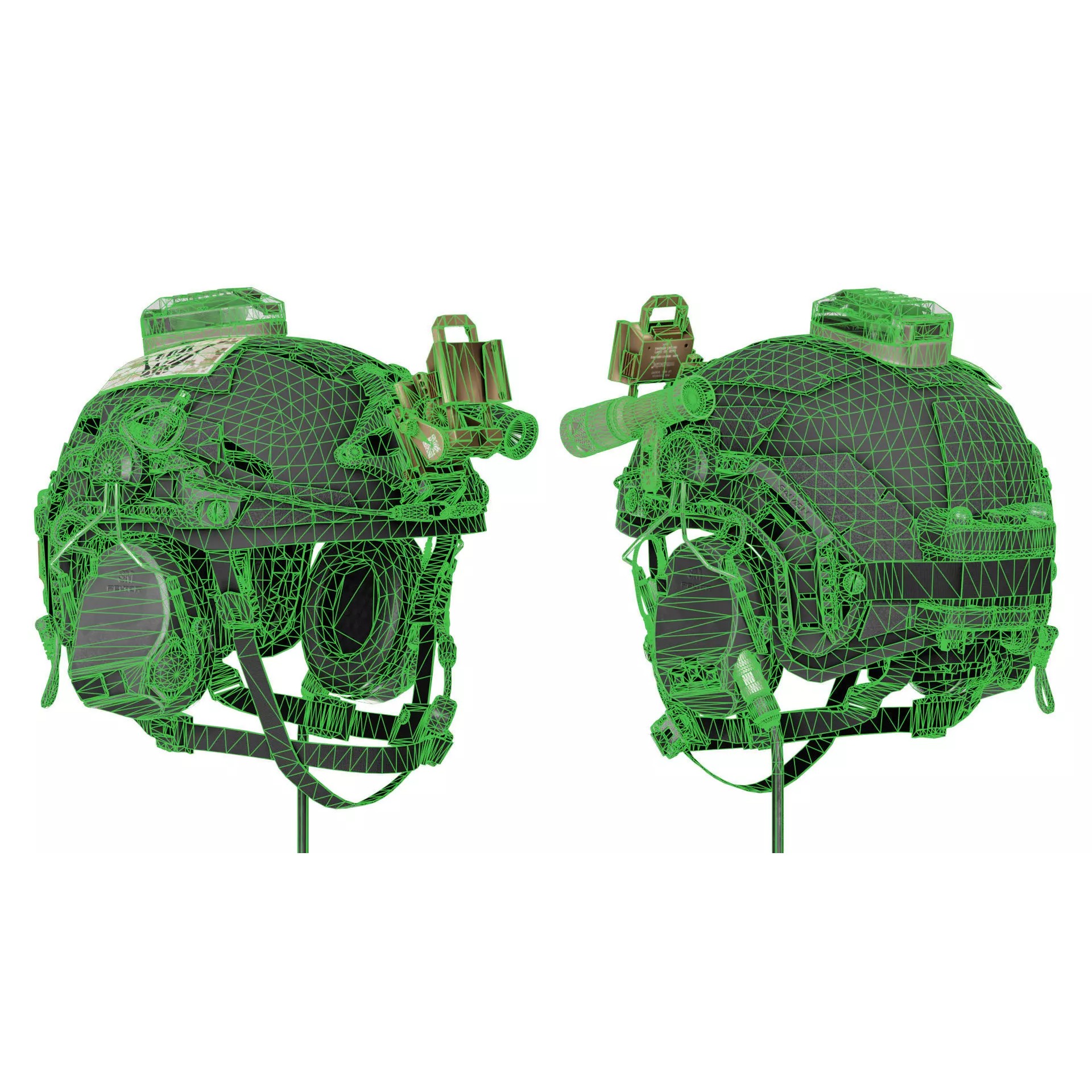 GALVION Caiman Bump and Ballistic Helmet - Low-Poly Game-Ready 3D Model - View 11