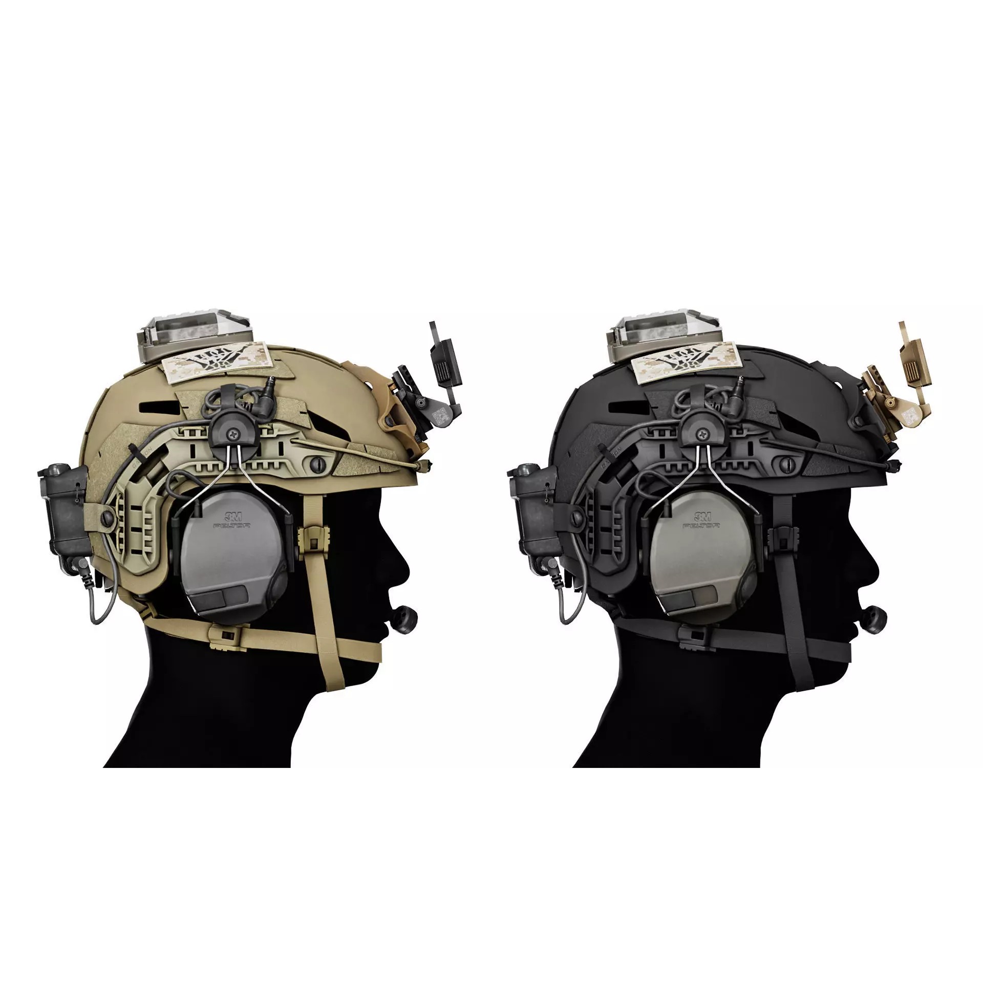 GALVION Caiman Bump and Ballistic Helmet - Low-Poly Game-Ready 3D Model - View 7