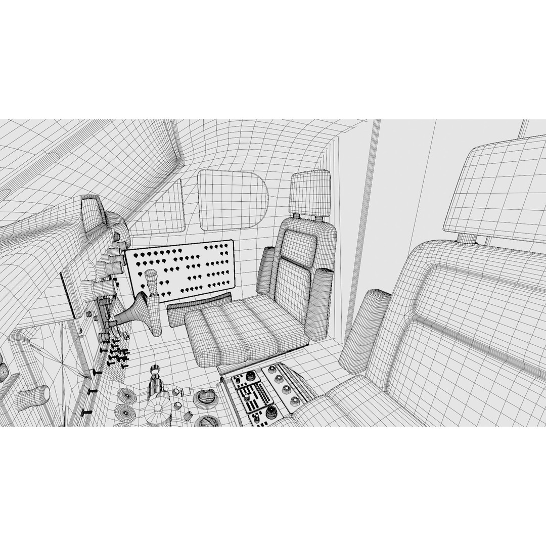 King Air Military Aircraft 3D Model – PBR Game-Ready Asset, FBX - View 27