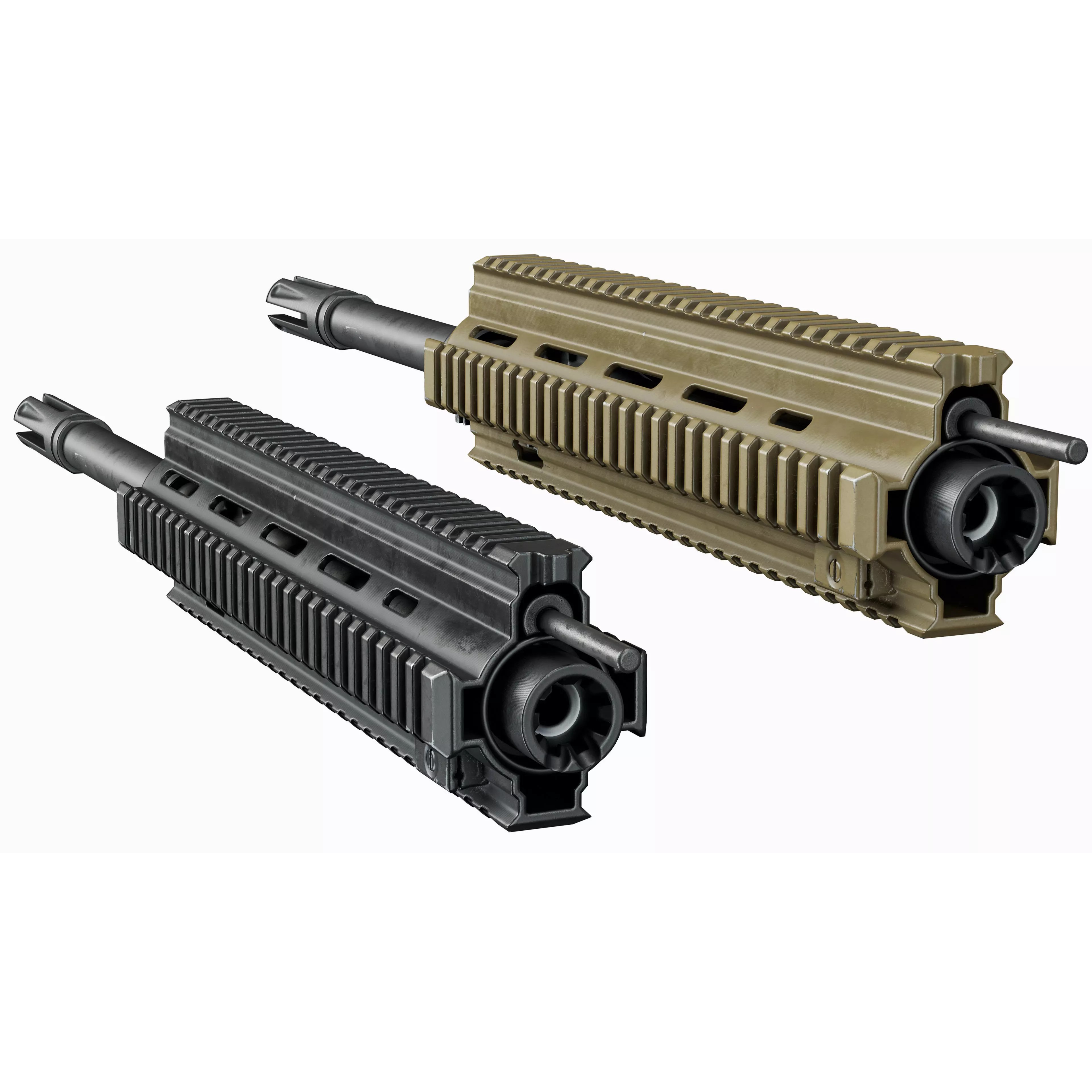 AR 15 Tactical Modular Handguards - Low-Poly Game-Ready 3D Model - View 11
