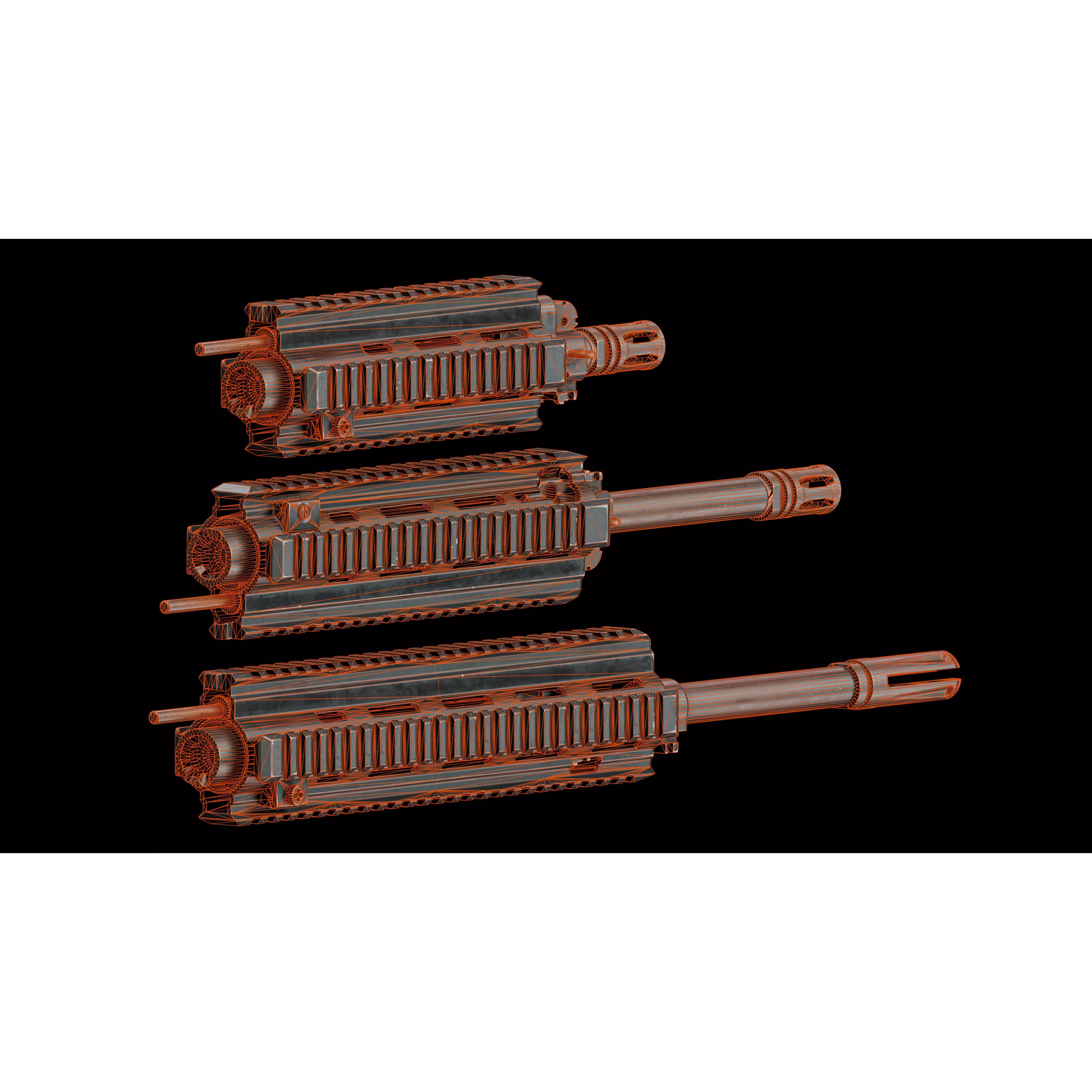 AR 15 Tactical Modular Handguards - Low-Poly Game-Ready 3D Model - View 20