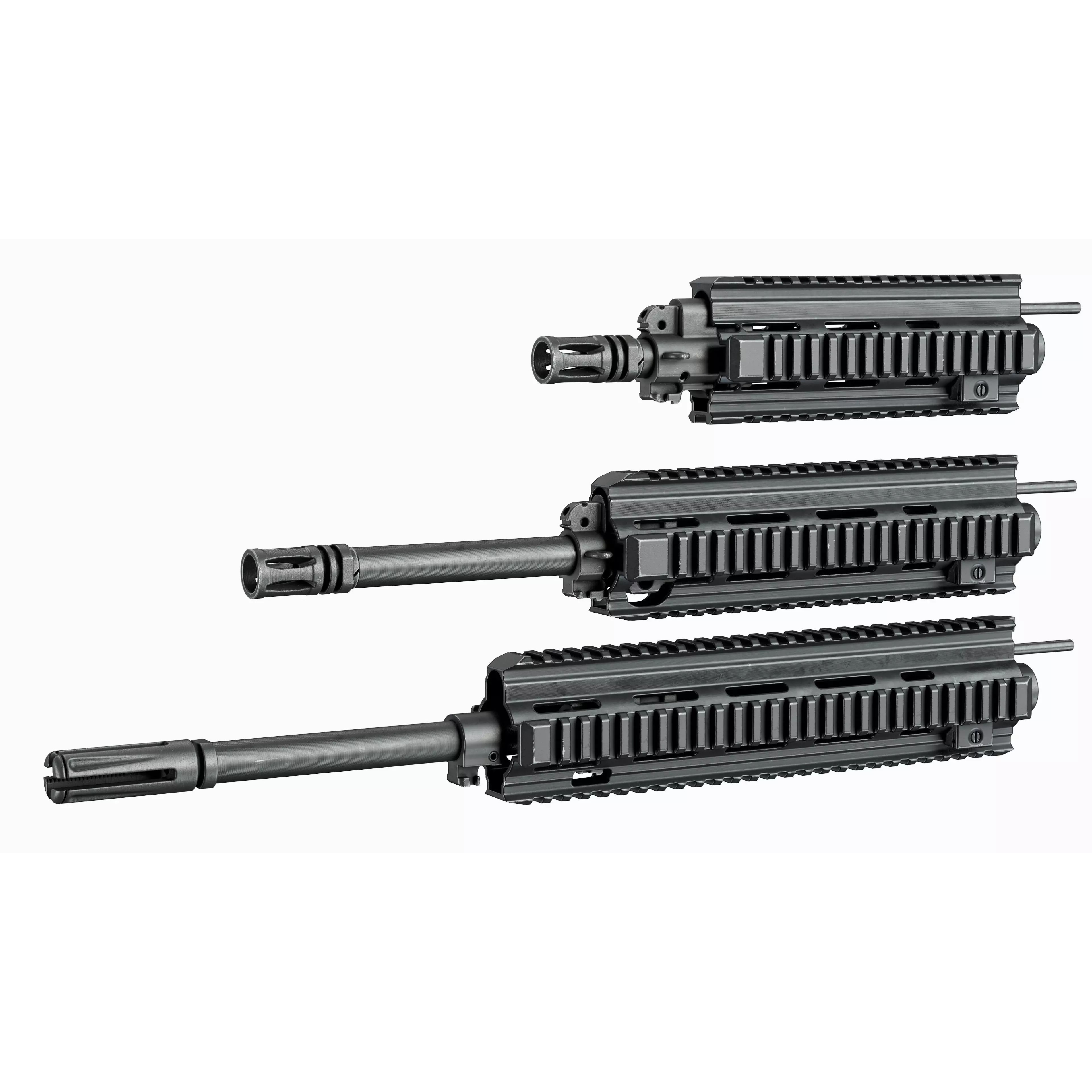 AR 15 Tactical Modular Handguards - Low-Poly Game-Ready 3D Model - View 3