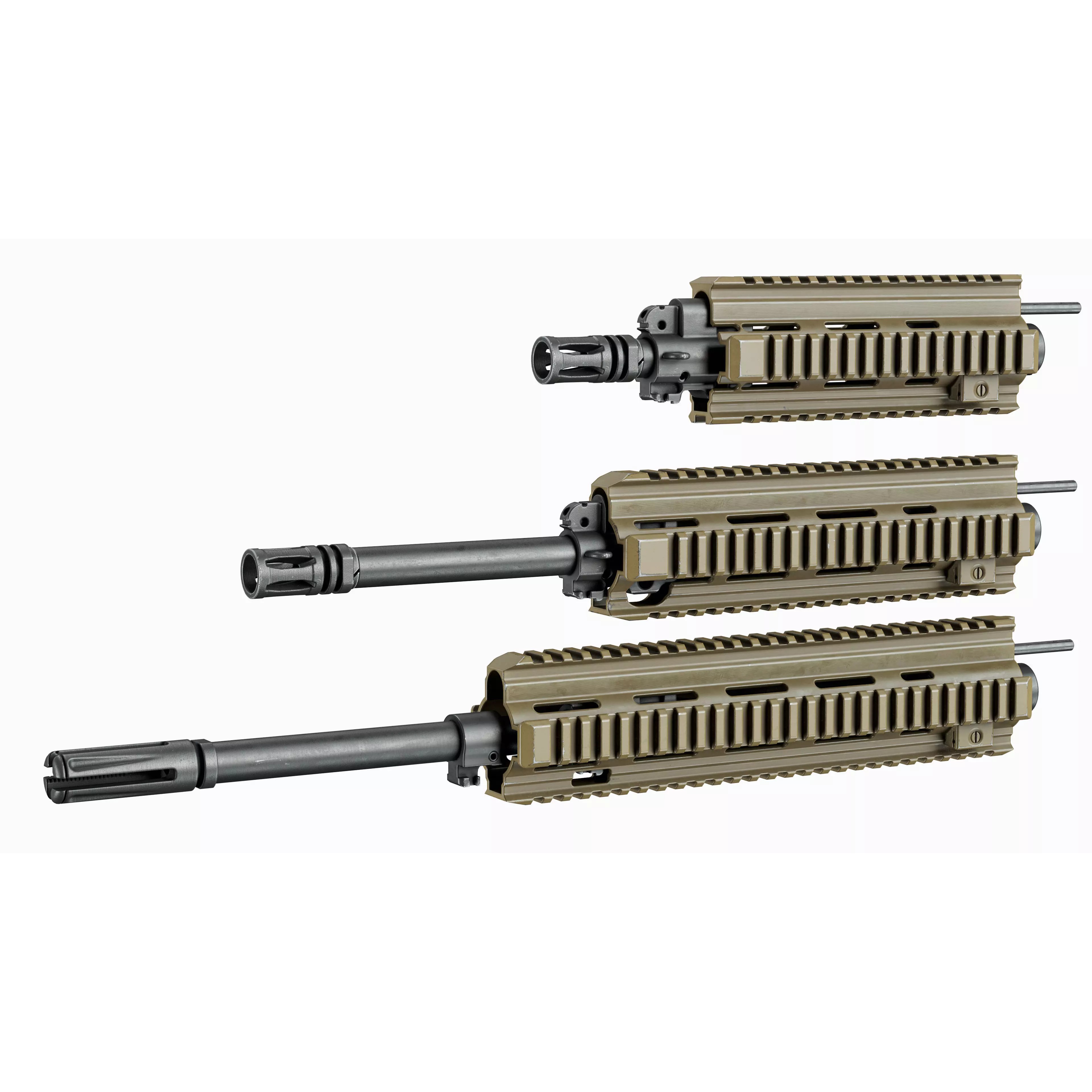 AR 15 Tactical Modular Handguards - Low-Poly Game-Ready 3D Model - View 4