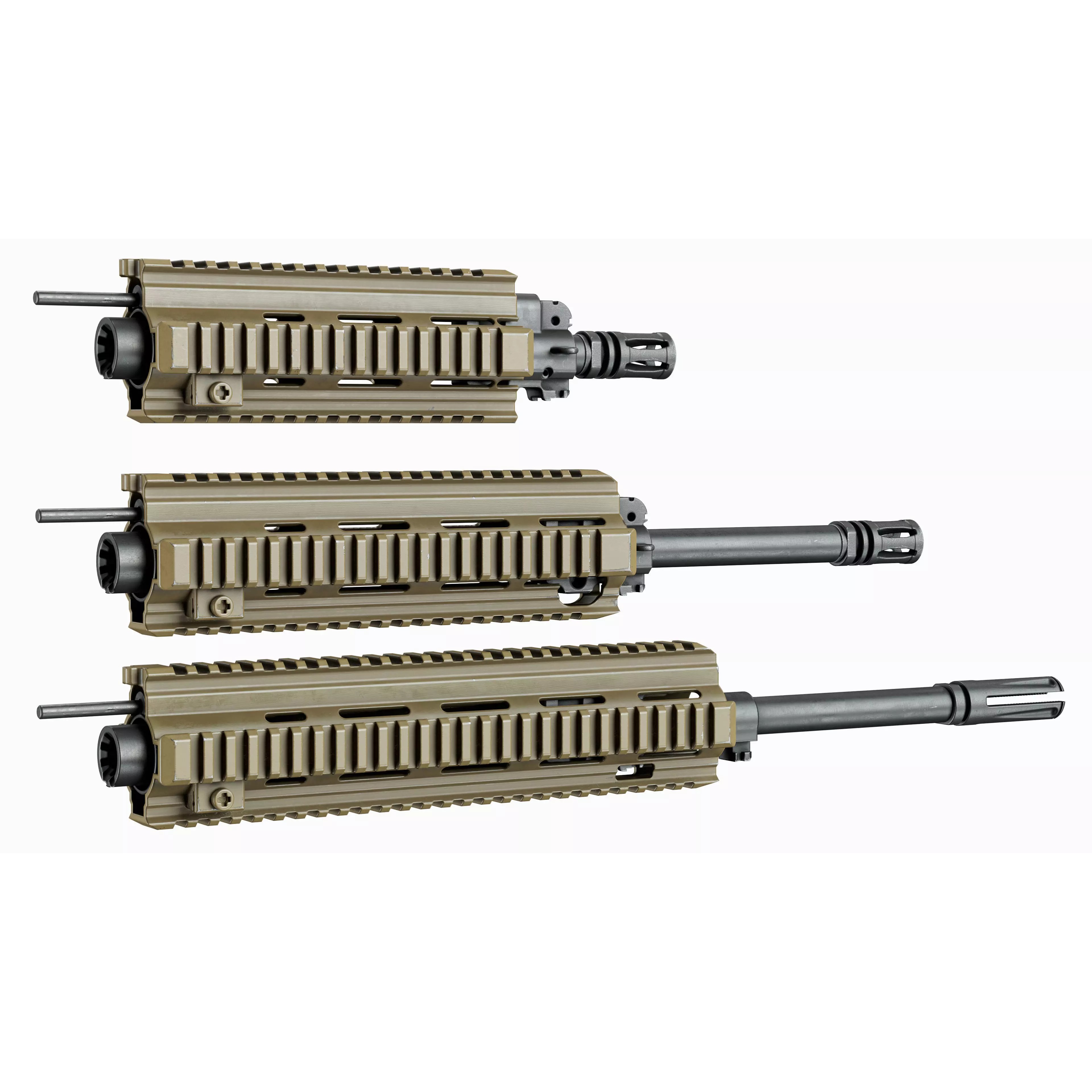 AR 15 Tactical Modular Handguards - Low-Poly Game-Ready 3D Model - View 6