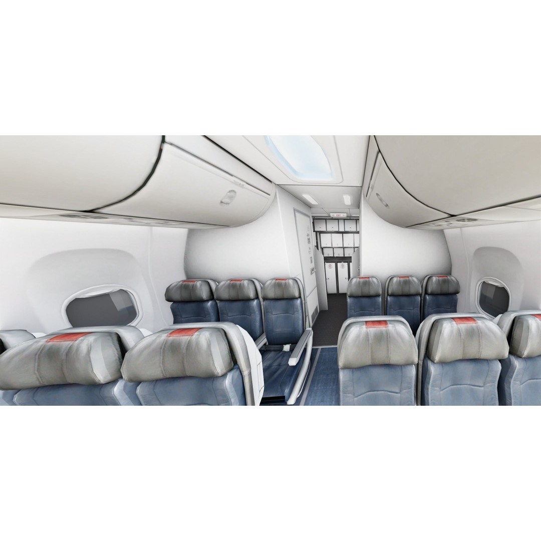 Boeing 737 MAX 3D Model – Low Poly Animated Aircraft, FBX, OBJ - View 15