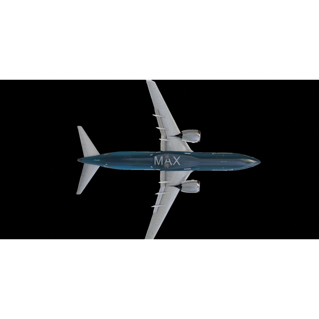 Boeing 737 MAX 3D Model – Low Poly Animated Aircraft, FBX, OBJ - View 19