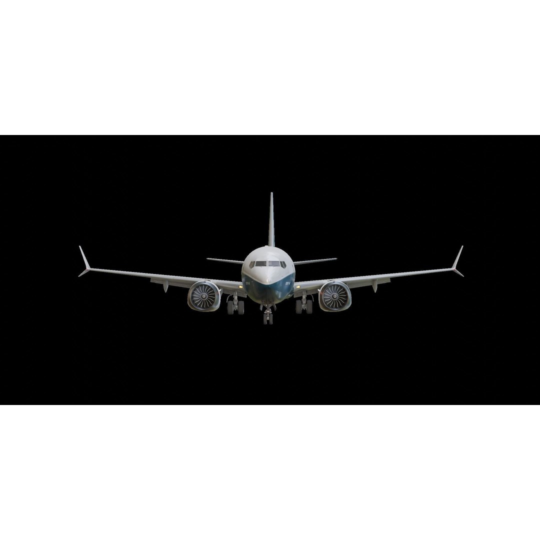 Boeing 737 MAX 3D Model – Low Poly Animated Aircraft, FBX, OBJ - View 20