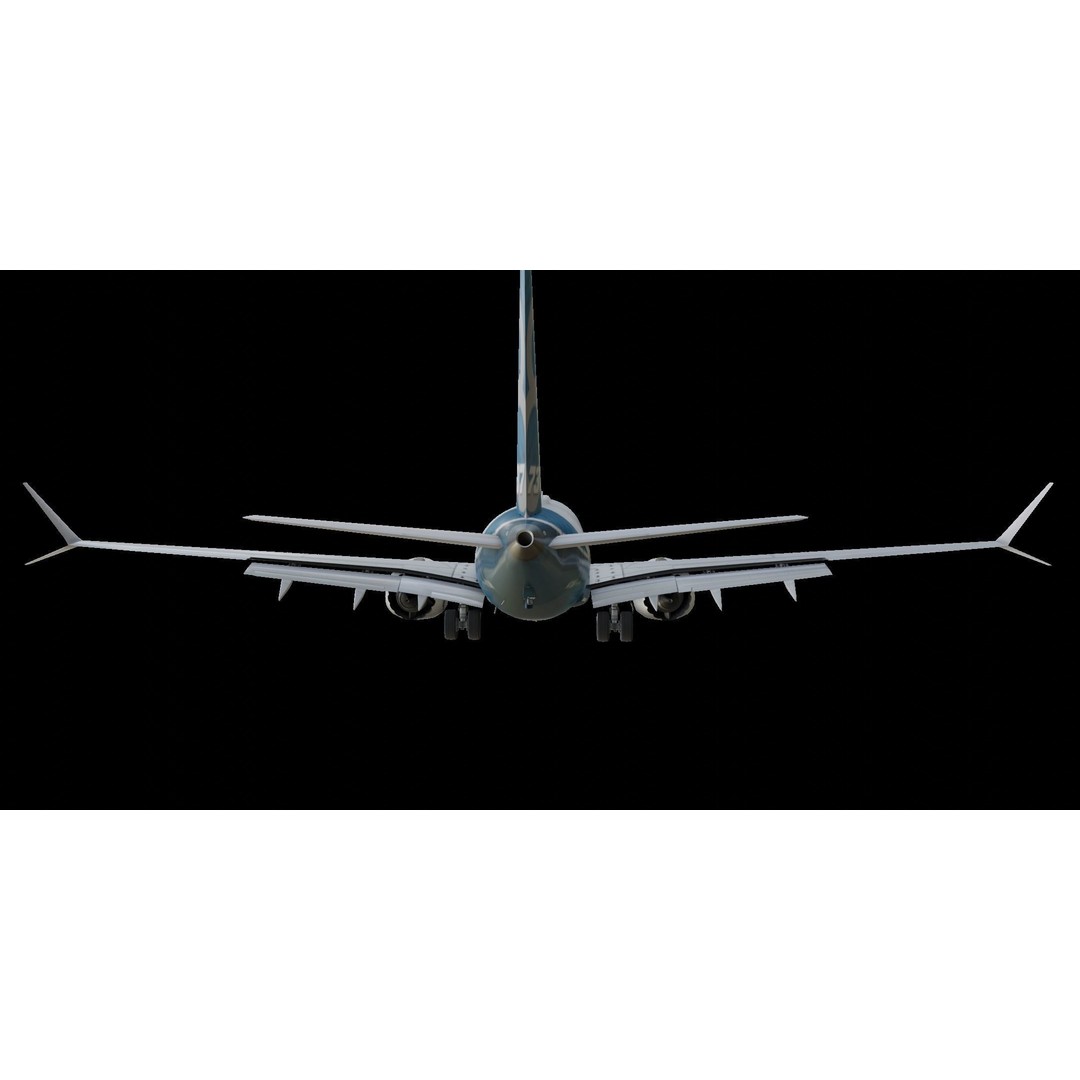 Boeing 737 MAX 3D Model – Low Poly Animated Aircraft, FBX, OBJ - View 21