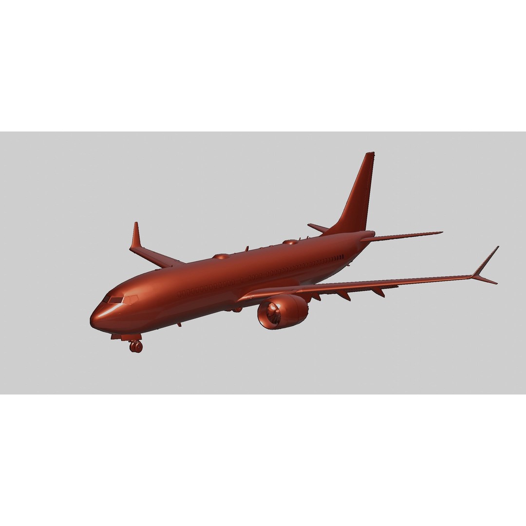 Boeing 737 MAX 3D Model – Low Poly Animated Aircraft, FBX, OBJ - View 22