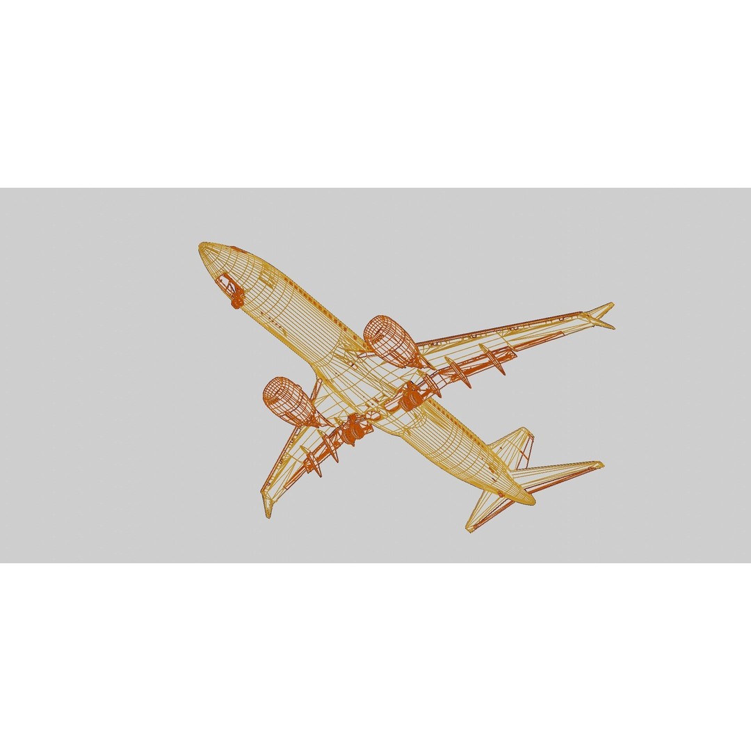 Boeing 737 MAX 3D Model – Low Poly Animated Aircraft, FBX, OBJ - View 24