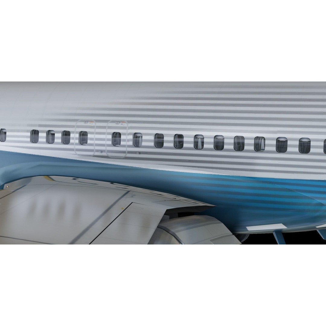 Boeing 737 MAX 3D Model – Low Poly Animated Aircraft, FBX, OBJ - View 6