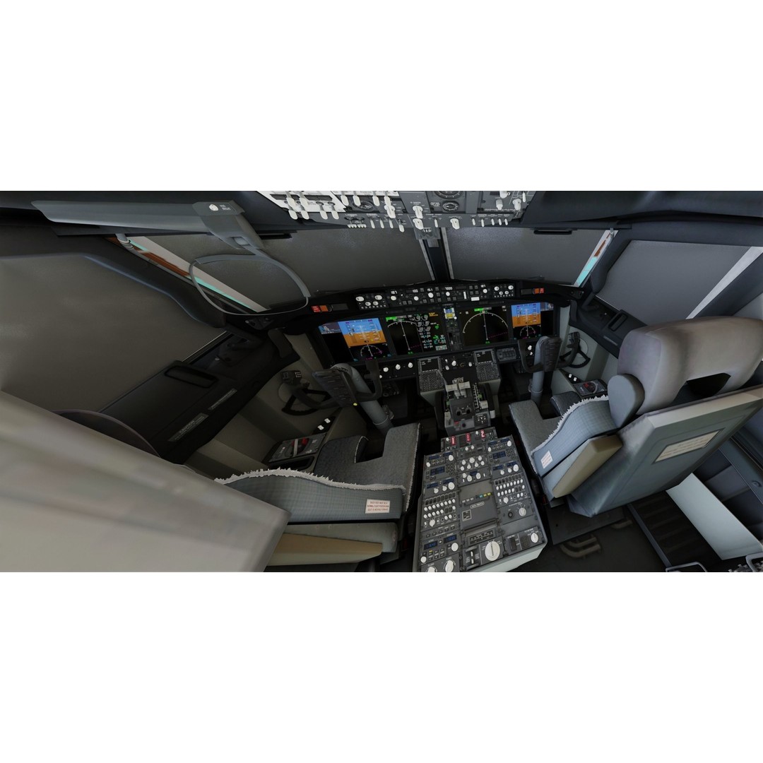 Boeing 737 MAX 3D Model – Low Poly Animated Aircraft, FBX, OBJ - View 7