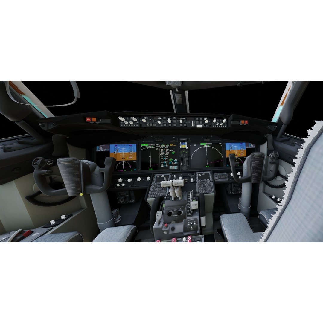 Boeing 737 MAX 3D Model – Low Poly Animated Aircraft, FBX, OBJ - View 8