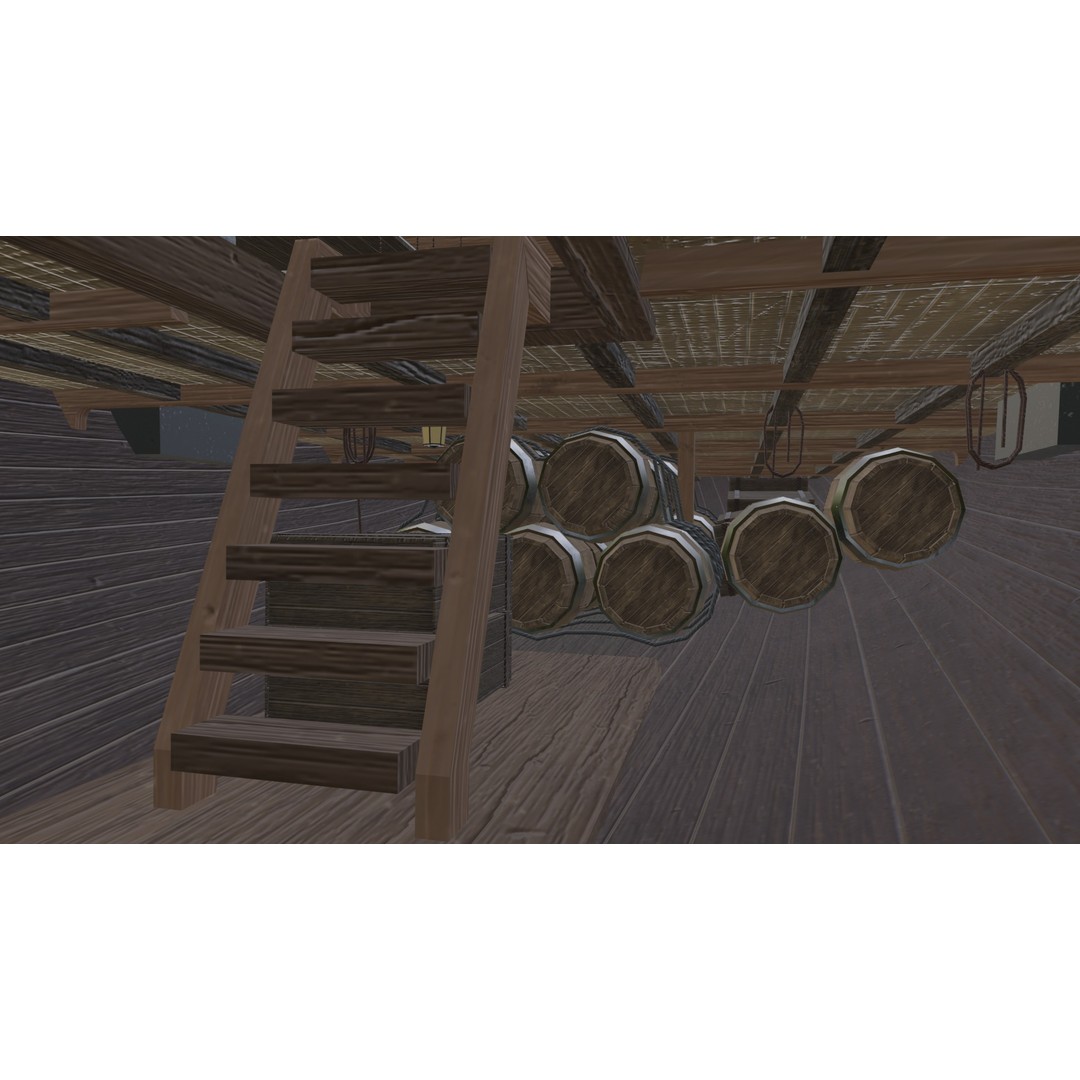 Fantasy Airship 3D Model – Detailed Rigged Blimp with PBR Textures, Blender, FBX, OBJ - View 27