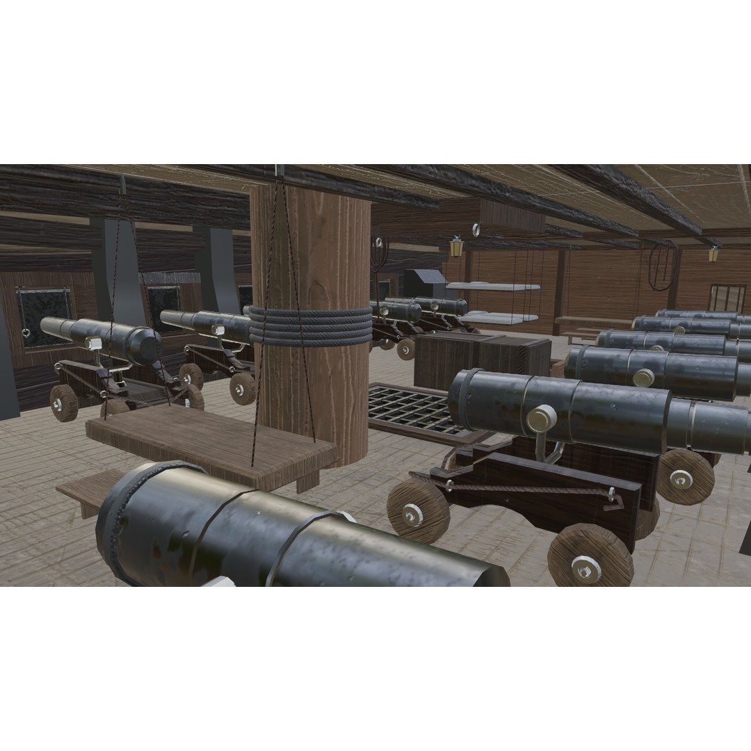 Fantasy Airship 3D Model – Detailed Rigged Blimp with PBR Textures, Blender, FBX, OBJ - View 30