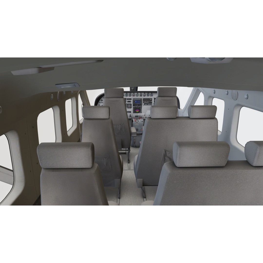 Cessna 208B Grand Caravan 3D Model – Low Poly Game Asset, FBX - View 10