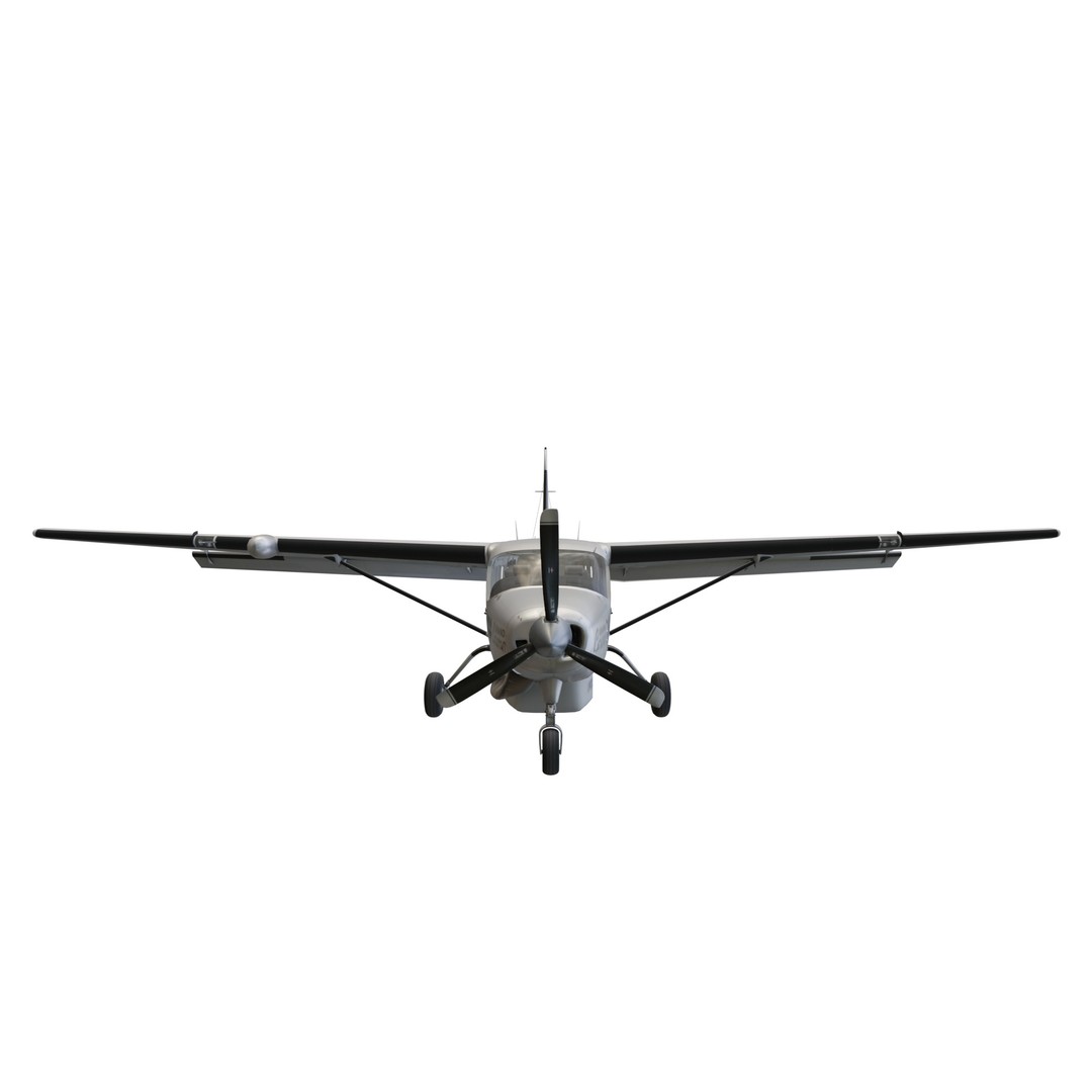 Cessna 208B Grand Caravan 3D Model – Low Poly Game Asset, FBX - View 7