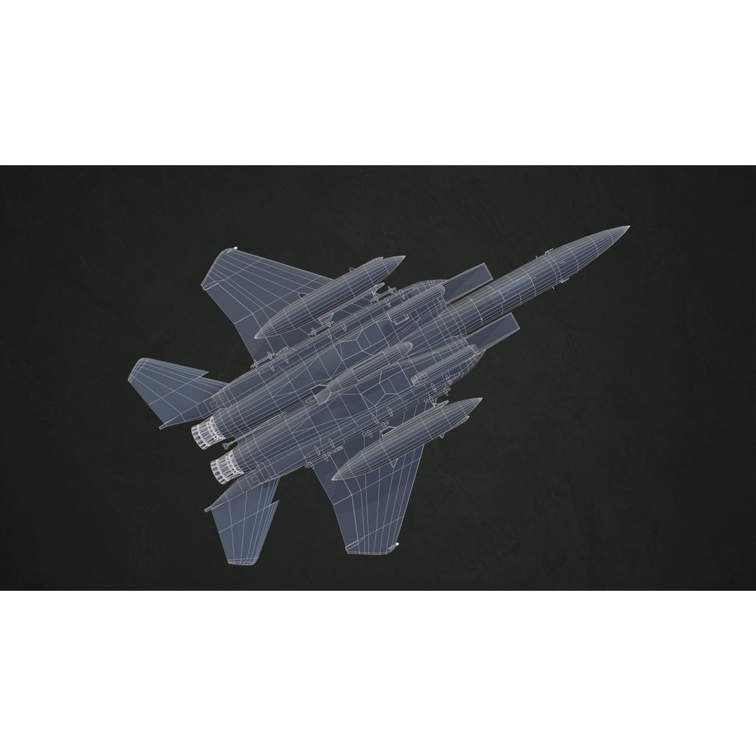 McDonnell Douglas F-15E Strike Eagle 3D Model – Low Poly Game-Ready Asset, FBX, OBJ
