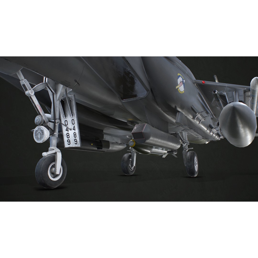 McDonnell Douglas F-15E Strike Eagle 3D Model – Low Poly Game-Ready Asset, FBX, OBJ - View 20