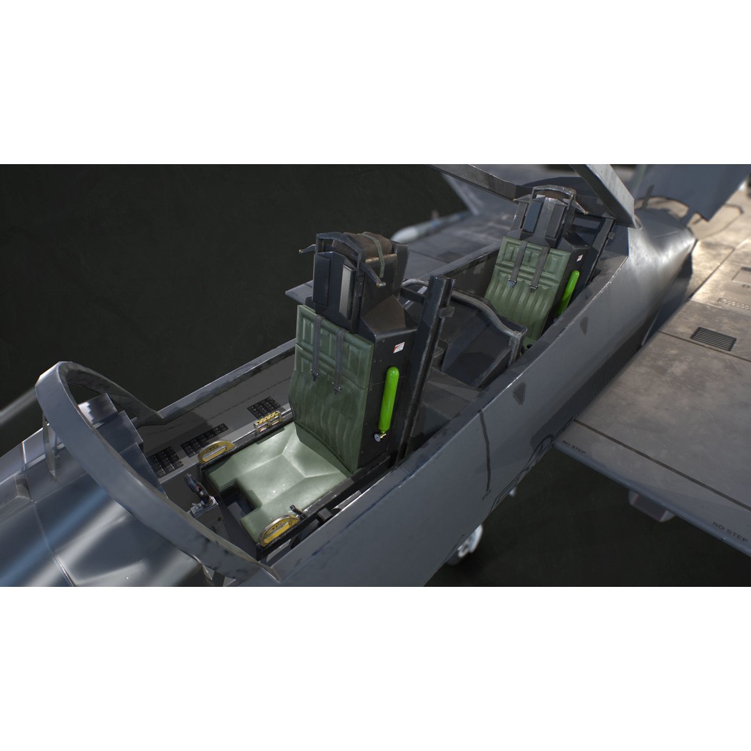 McDonnell Douglas F-15E Strike Eagle 3D Model – Low Poly Game-Ready Asset, FBX, OBJ - View 21