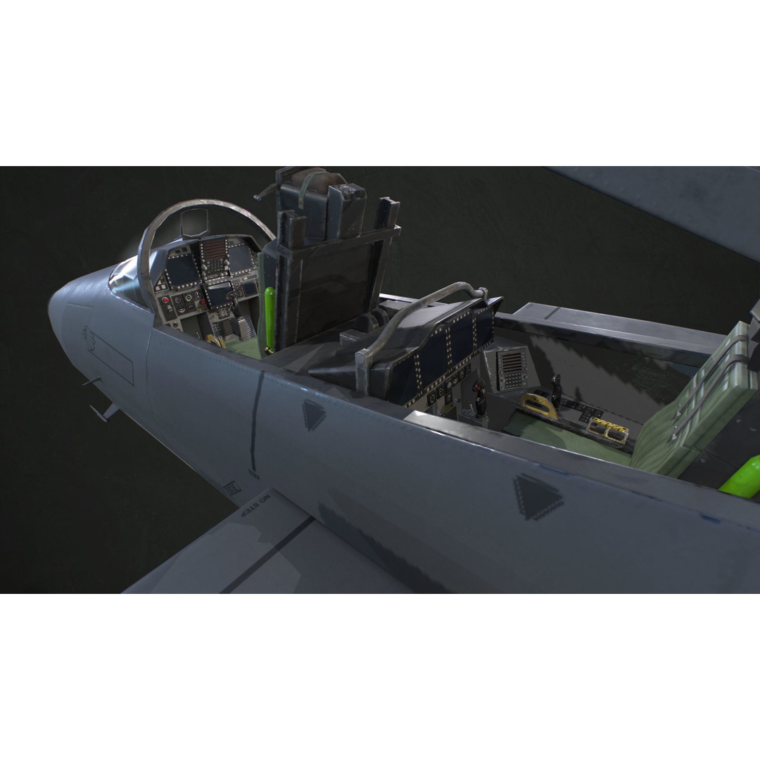 McDonnell Douglas F-15E Strike Eagle 3D Model – Low Poly Game-Ready Asset, FBX, OBJ - View 22