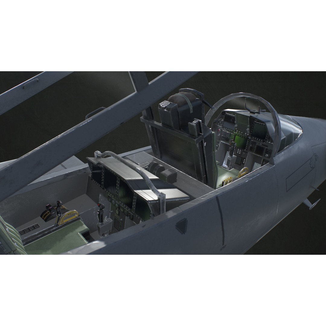 McDonnell Douglas F-15E Strike Eagle 3D Model – Low Poly Game-Ready Asset, FBX, OBJ - View 23