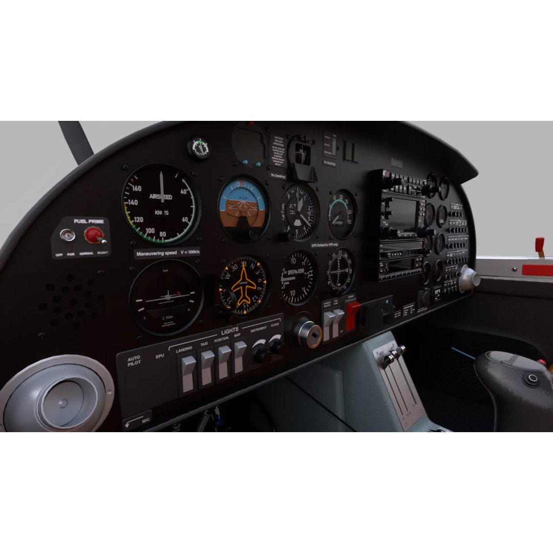 Diamond DA20 Aircraft 3D Model – Low Poly Rigged Game Asset, Blender, FBX - View 15