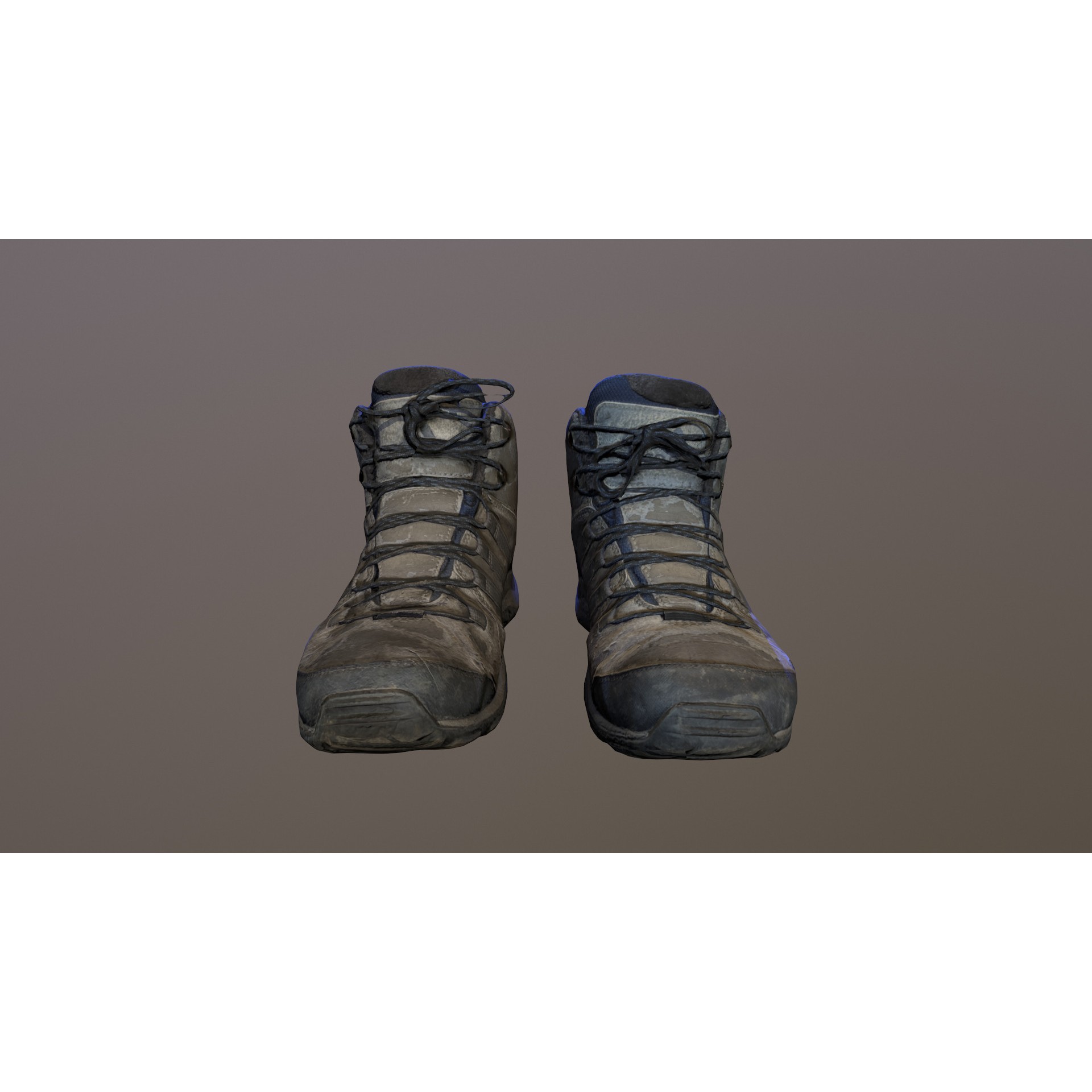 Damaged Boots - Low-Poly Game-Ready 3D Model - View 15