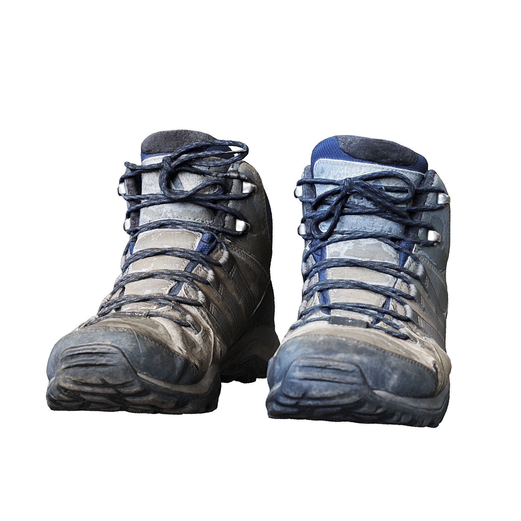 Damaged Boots - Low-Poly Game-Ready 3D Model - View 3