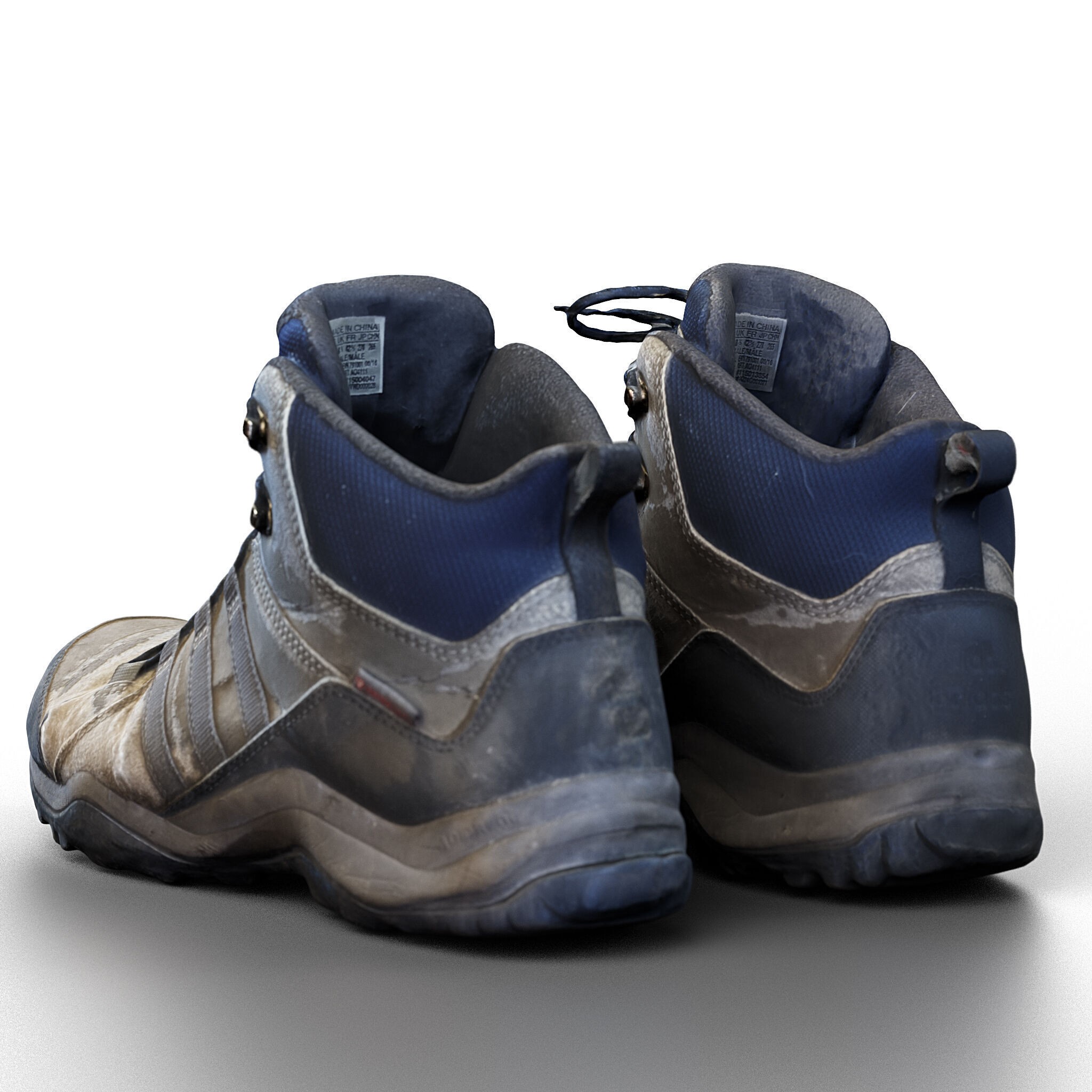 Damaged Boots - Low-Poly Game-Ready 3D Model - View 5