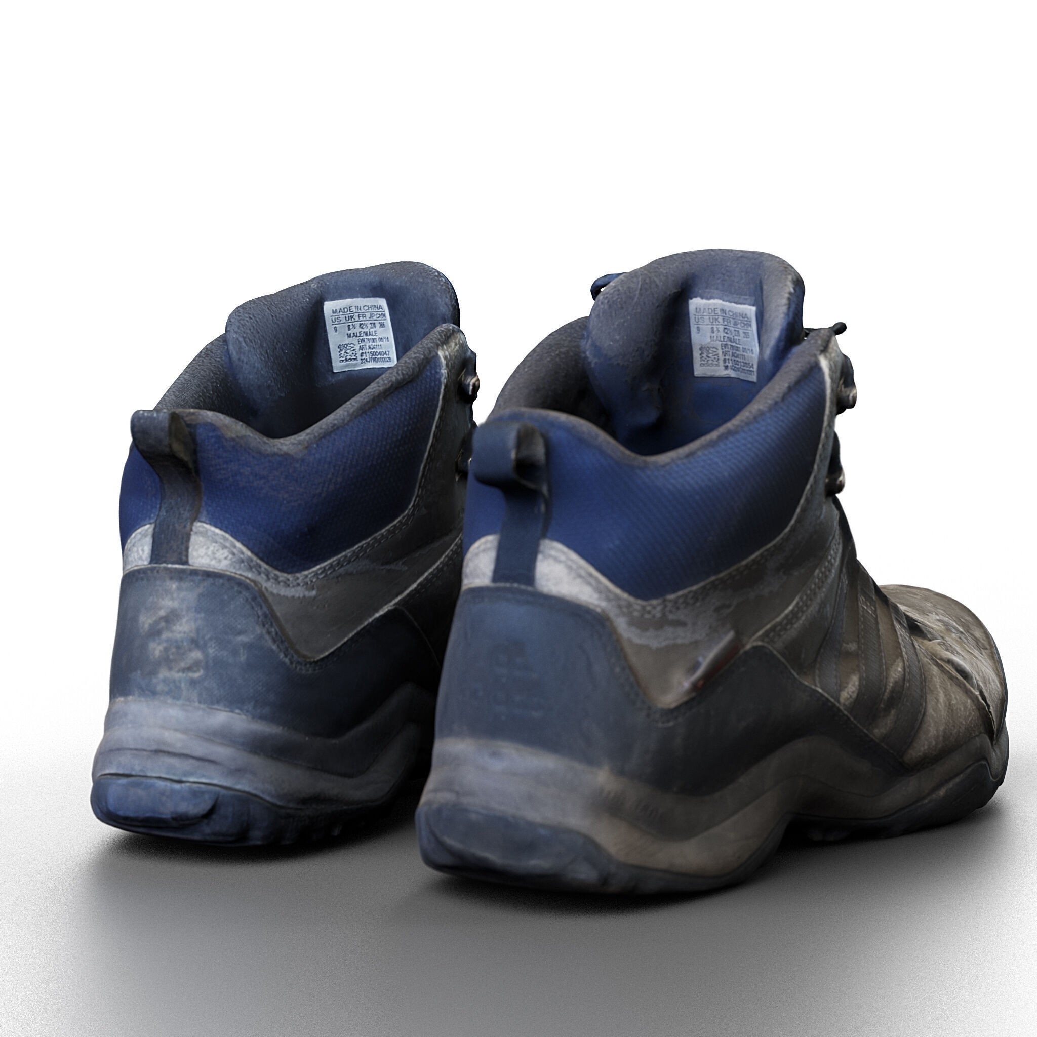 Damaged Boots - Low-Poly Game-Ready 3D Model - View 6