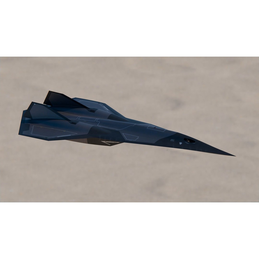 Lockheed Martin SR-72 3D Model – High Poly Game Asset, PBR Textures, FBX - View 6