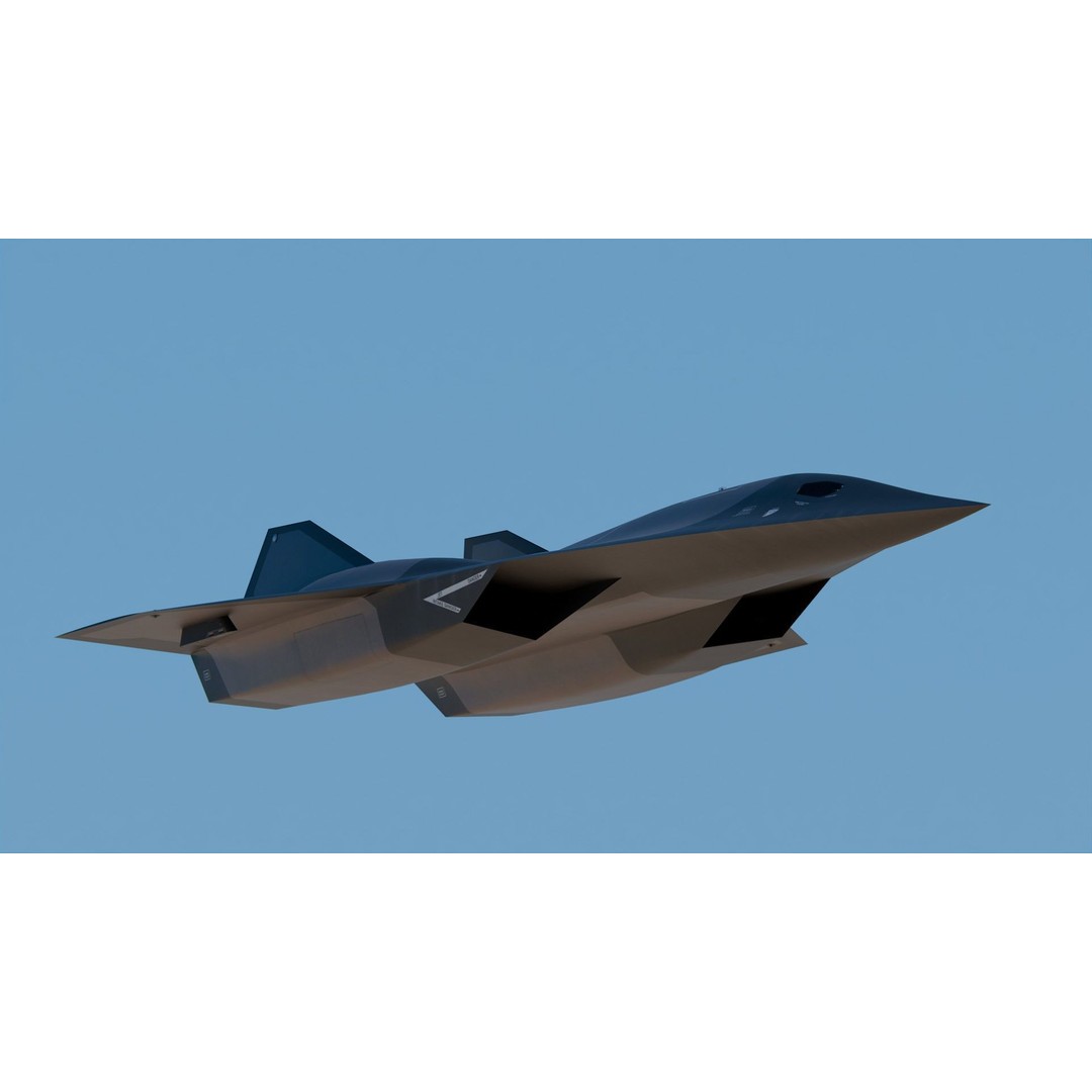 Lockheed Martin SR-72 3D Model – High Poly Game Asset, PBR Textures, FBX - View 7