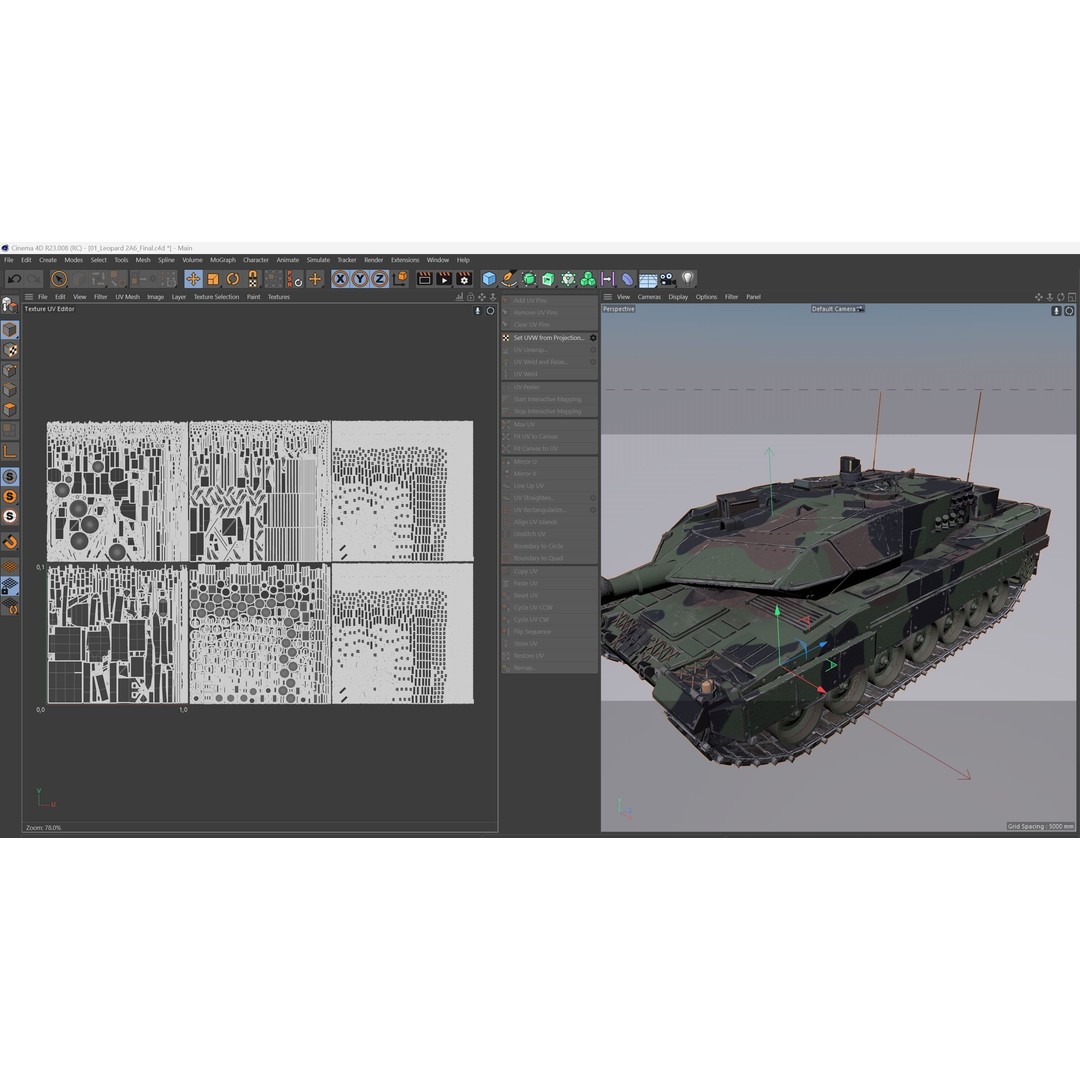 Leopard 2A6 Battle Tank 3D Model – Low Poly Game Asset, PBR Textures - View 11
